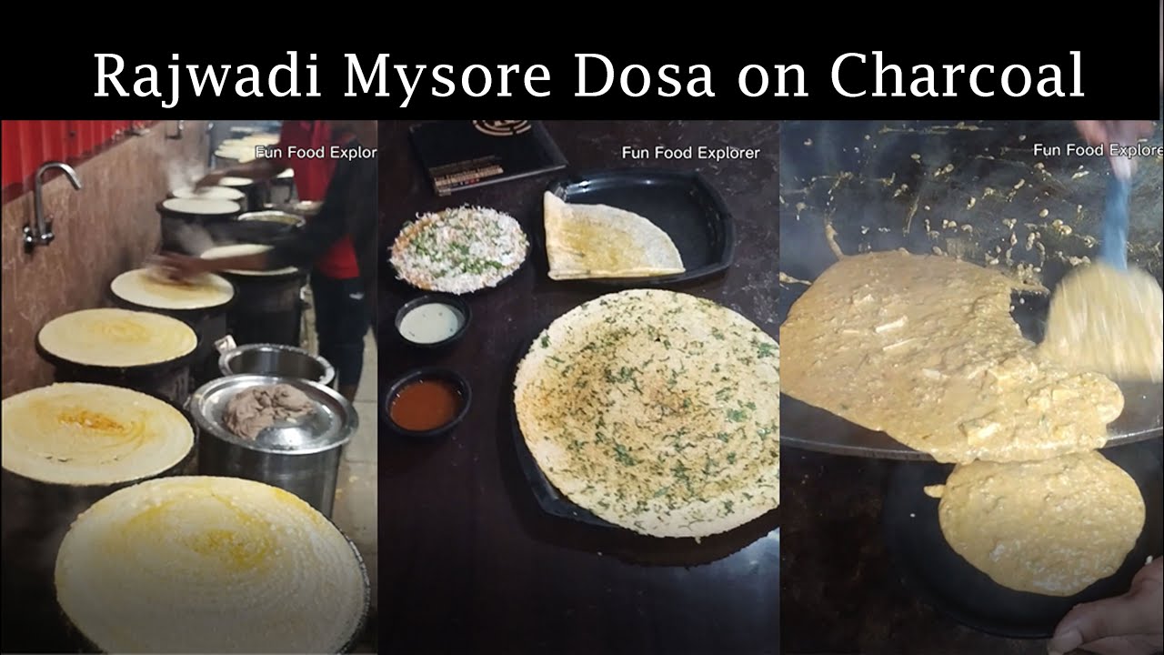 Rajwadi mysore dosa | Dosa charcoal surat 😍