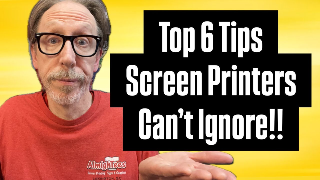 Top 6 Screen Printing Tips Screen Printers Can't Ignore!!🚀👕