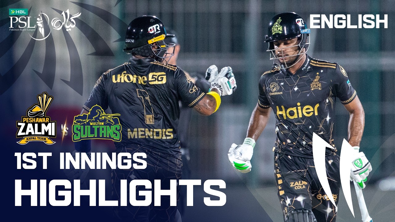 1st Innings Highlights | Multan Sultans vs Peshawar Zalmi | English | Match 22 | HBL PSL 11 | MZB1K