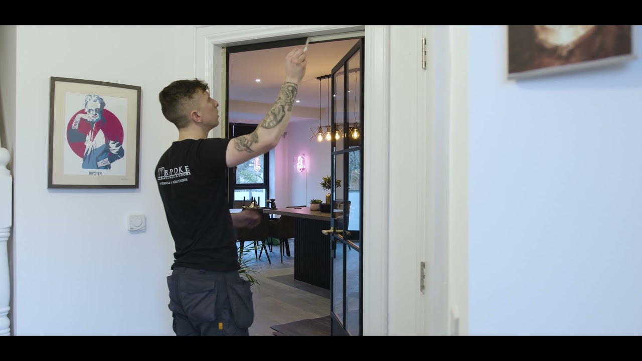 Bespoke steel & glass door installation