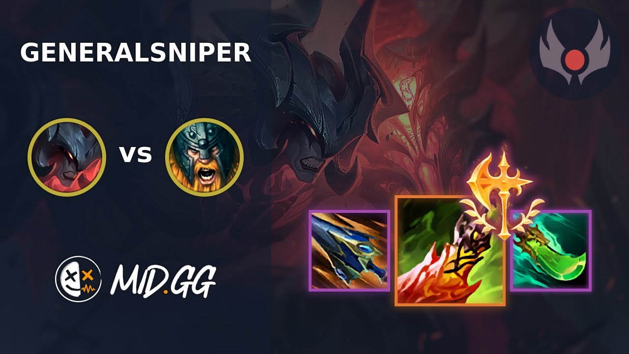 MID.GG: [GeneralSniper] Аатрокс на верхней линии против Олафа | Грандмастер Северной Америки | Се...