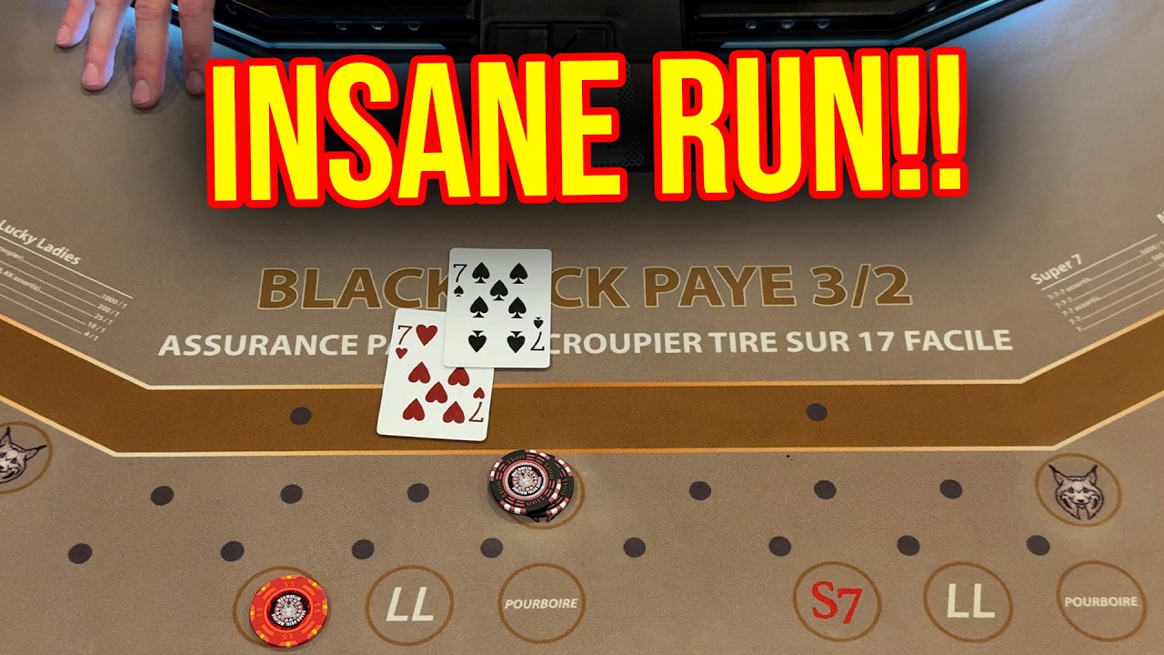 EPIC RUN ON BLACKJACK!! $1000 ACTION HAND!! MUST SEE!! #blackjack #casino