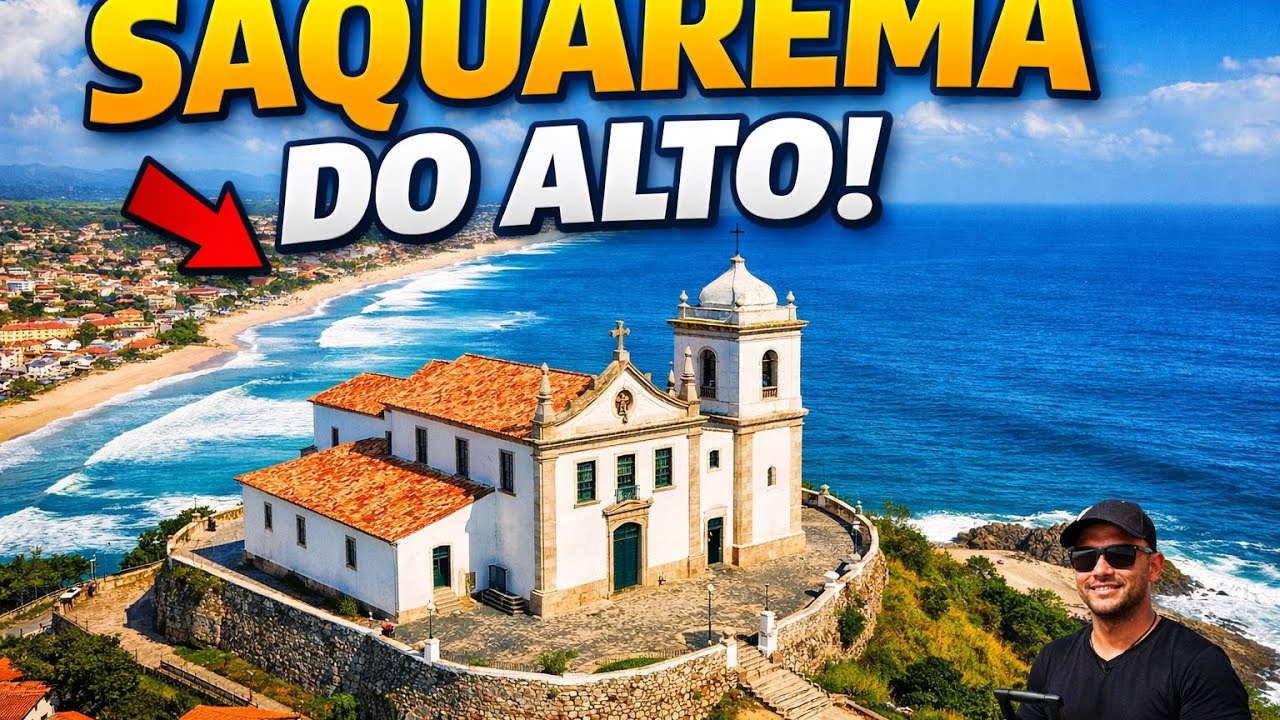 🔹 Igreja de Nossa Senhora de Nazareth Vista do Alto | Drone 4K em Saquarema
