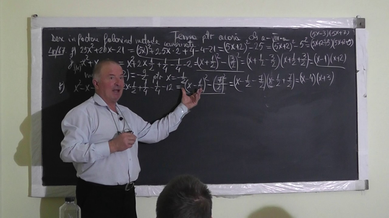 1201 Descompunerea in factori prin metode combinate Aflarea radacinilar unei ecuatii grad 2 Clasa 8