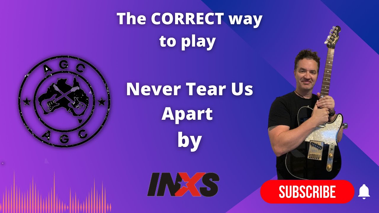 Never Tear Us Apart, THE CORRECT WAY, including the sax solo, done for guitar!!!!
