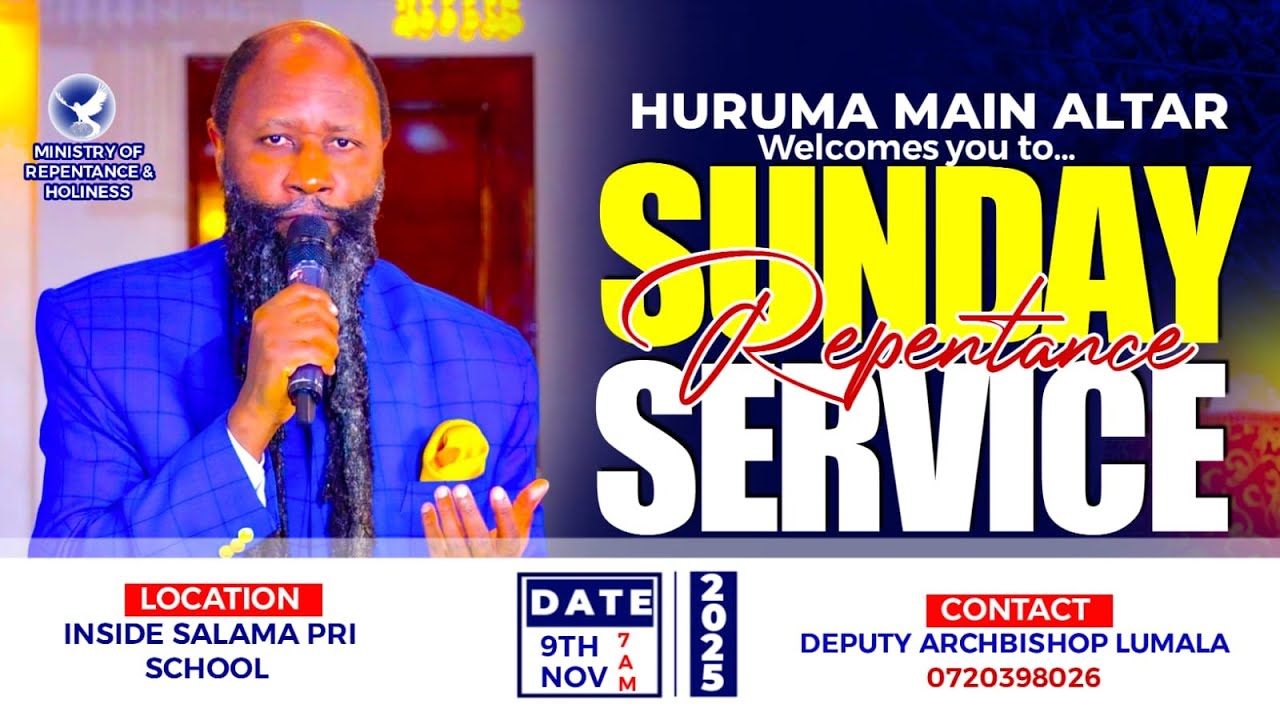 SUNDAY SERVICE - HURUMA MAIN ALTAR NRB | NOV 9th, 2025