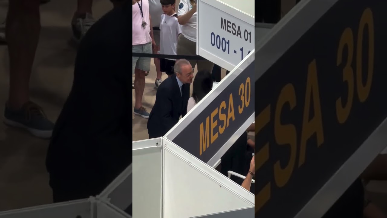 🗳️ Florentino P&eacute;rez has already cast his vote in the Real Madrid presidential election ⚪ #realmadrid
