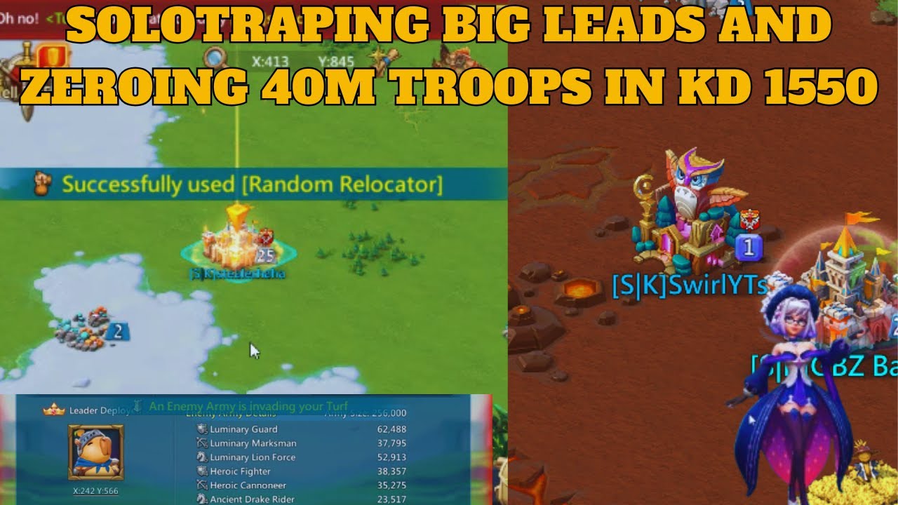 Lordsmobile:-SoloTraping Big Leads And Zeroing 40M Troops In KD 1550