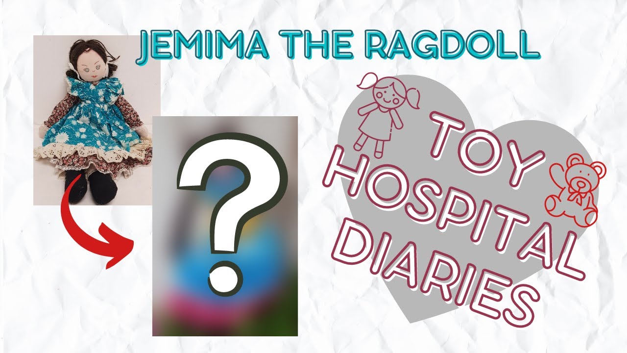 Upcycling an old stained rag doll / Ragdoll makeover. Jemima. #toyhospital