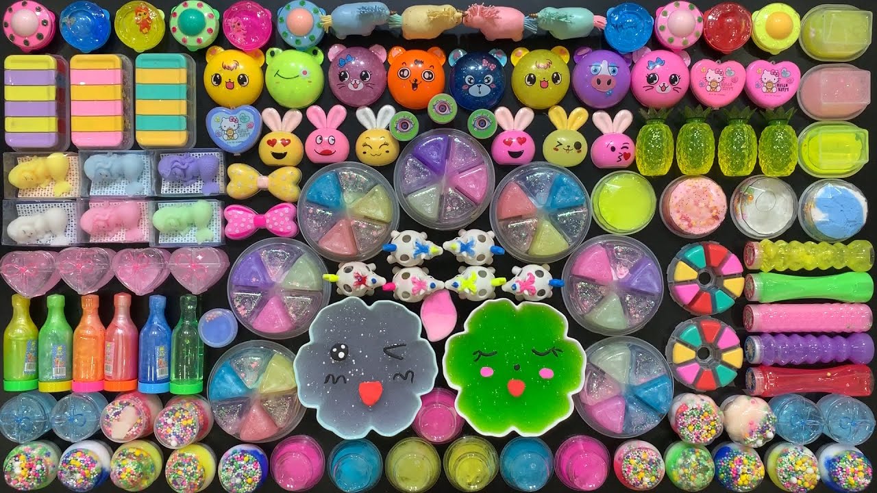 MIXING ALL MY STORE BOUGHT SLIME INTO CLEAR SLIME | SLIME SMOOTHIE | SATISFYING SLIME VIDEOS #288