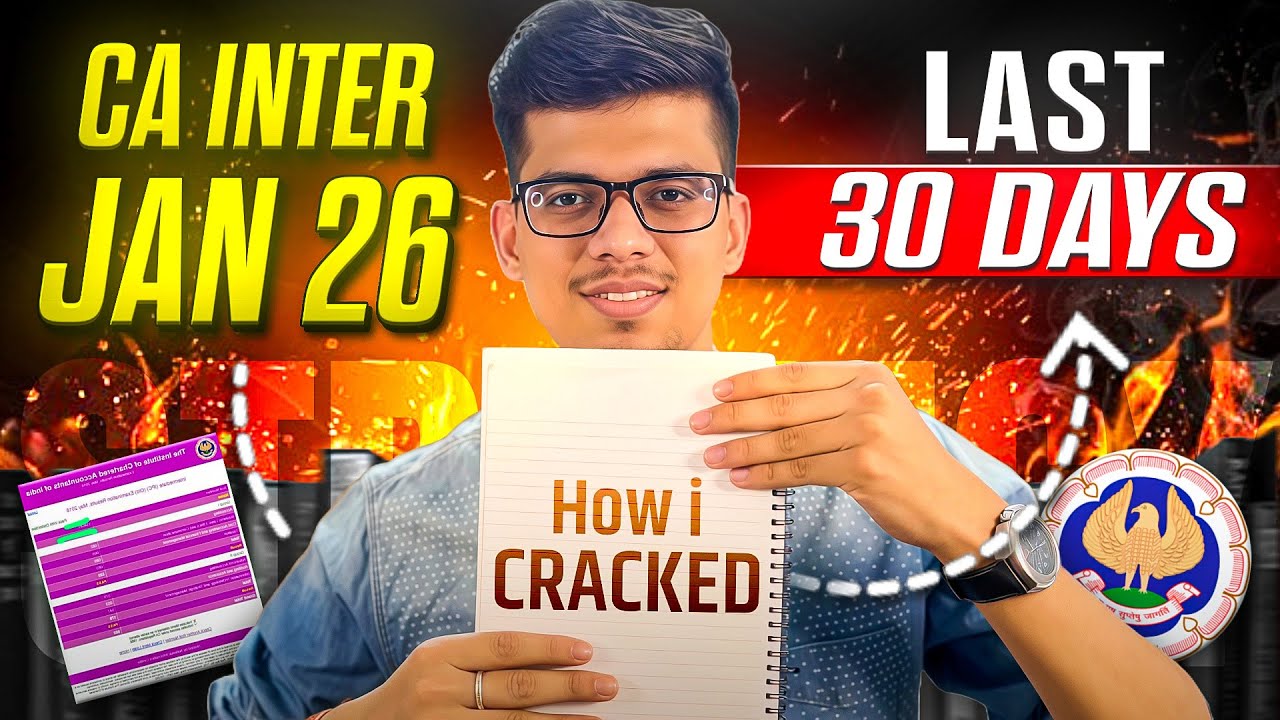 Last 30 days!! 5 HACKS that helped me PASS CA INTER🔥CA inter jan 26 strategy| CA inter jan 2026|ICAI