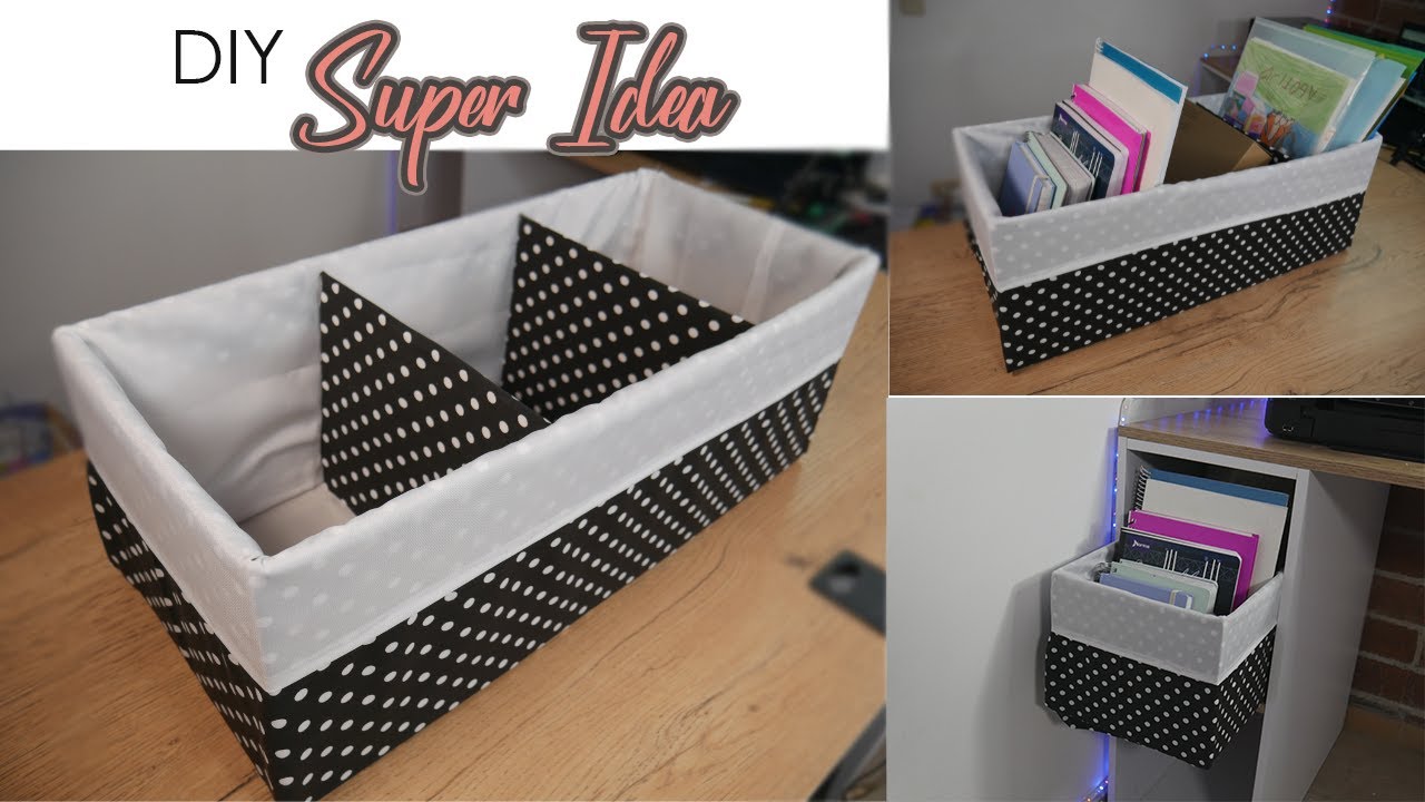 ✨COMO hacer CAJAS ORGANIZADORAS con CARTON forradas con TELA🔴 / STORAGE BOX DIY/ CARDBOARD ORGANIZER