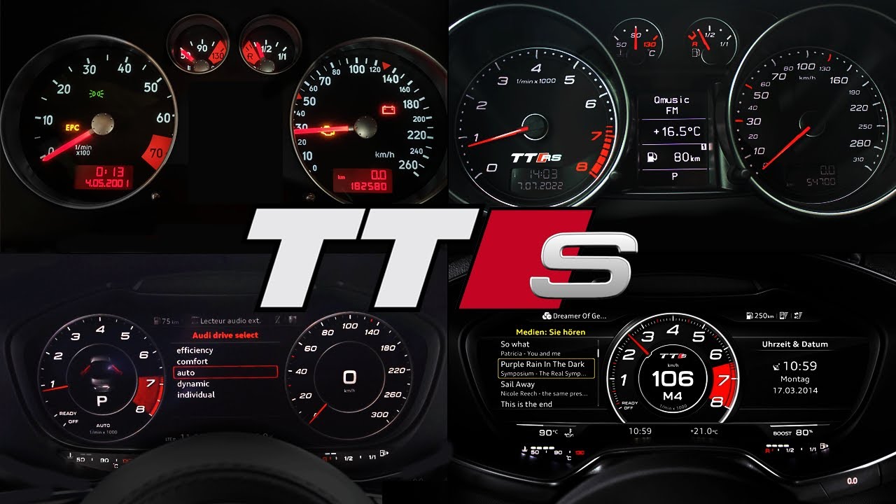 Audi TT S (& v6 3.2) - ACCELERATION Battle - (mk1 vs mk2 vs mk3)