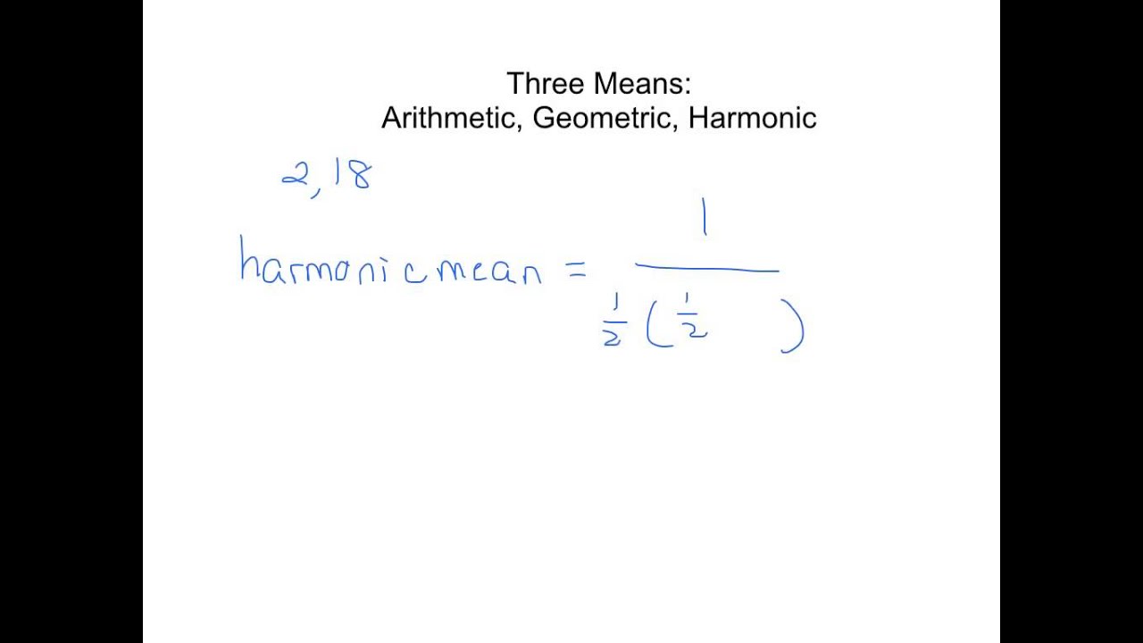 Geometry:  Arithmetic, Geometric, Harmonic Means