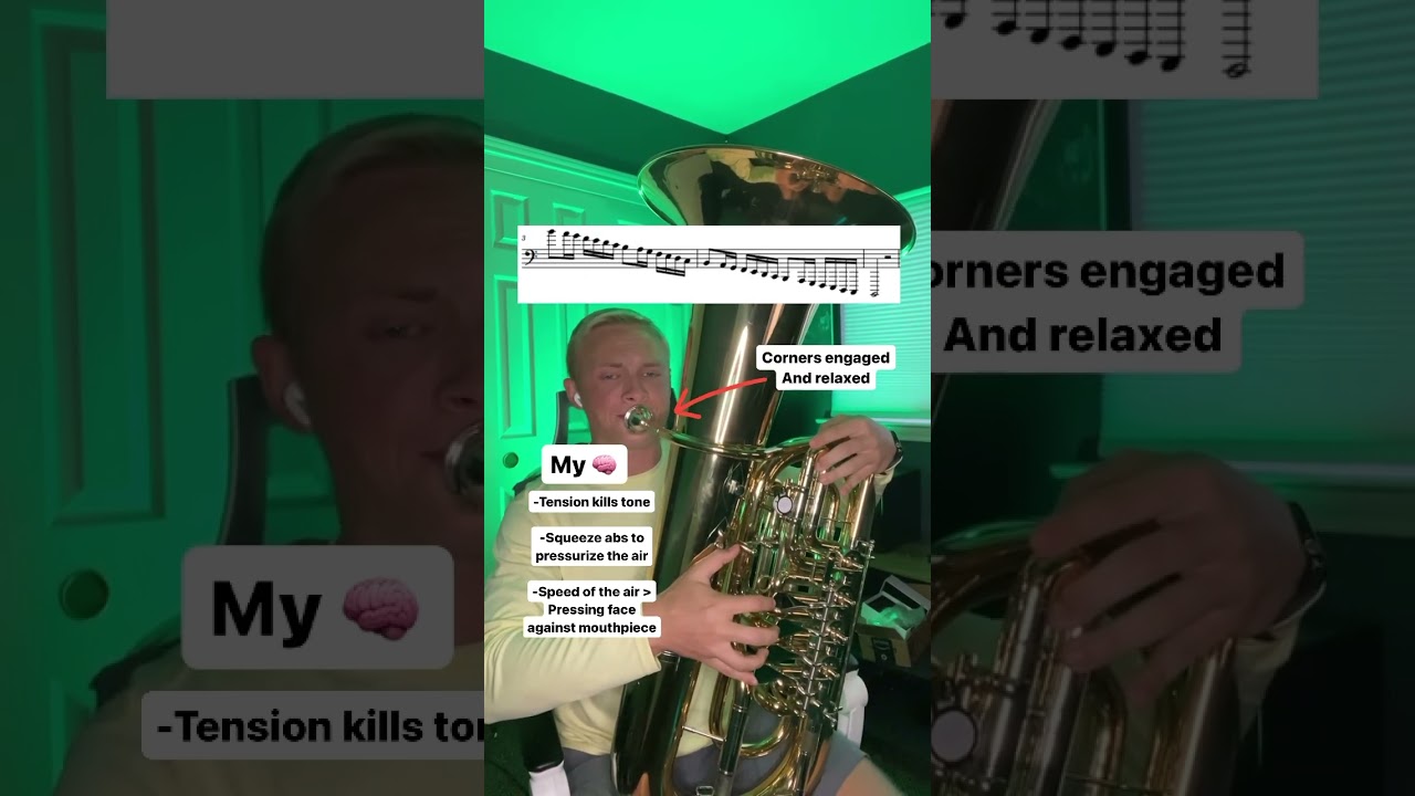 4 Octave Bb Major scale on tuba?! 😳