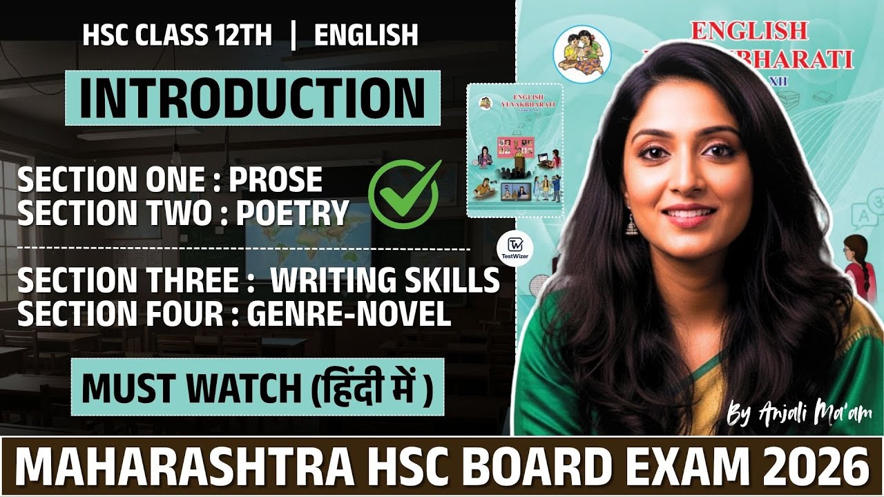 Maharashtra HSC Board 2026: Class 12 English Full Syllabus Explained | TestWizer Language | In Hindi
