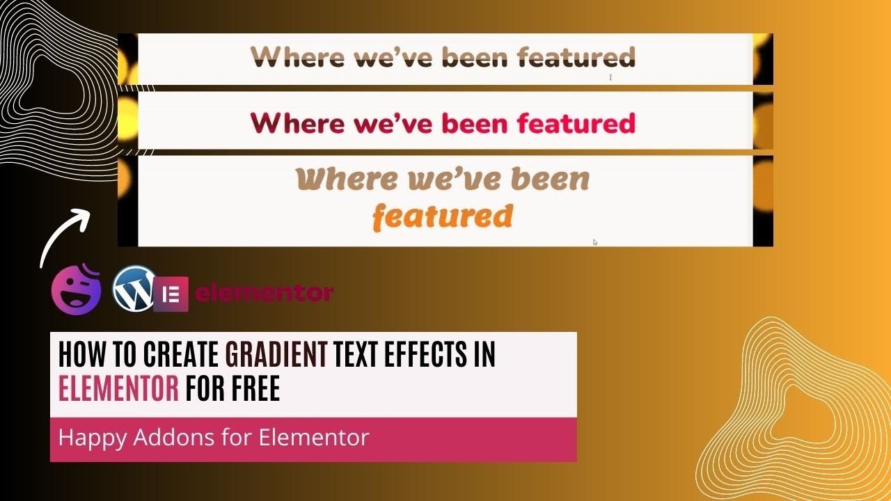 How to create gradient text effects in Elementor for free| Happy Addons