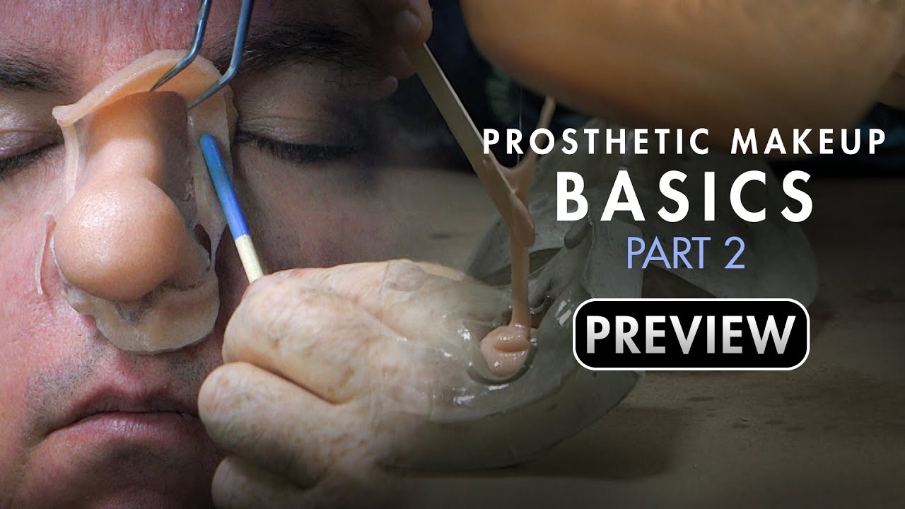 Prosthetic Makeup Basics - Gelatin Facial Appliances Part 2 - PREVIEW