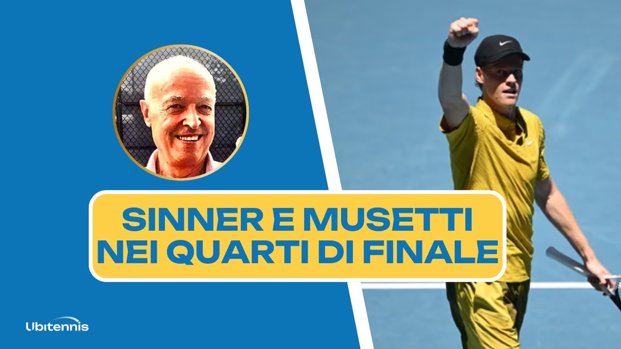 Sinner fa 14 mentre Musetti cala il poker