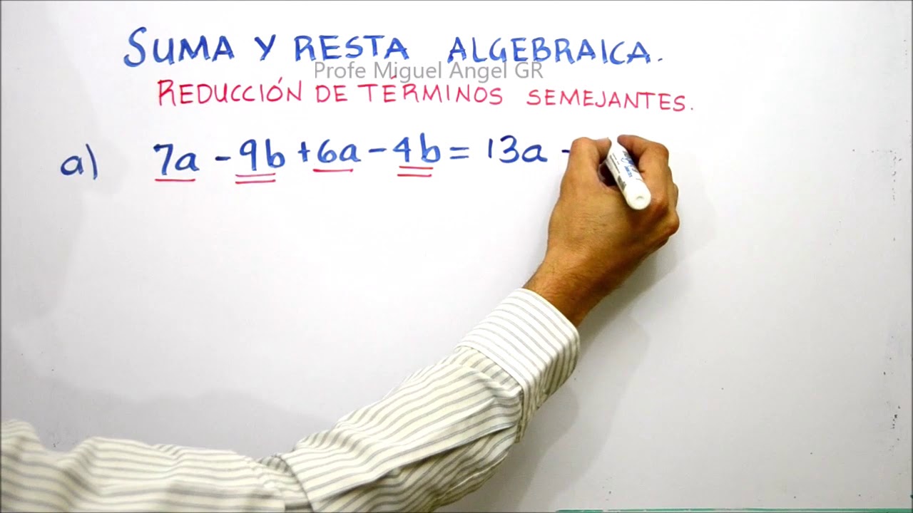 A.01 Suma algebraica. Reducción de términos semejantes. ¡Con manzanas!