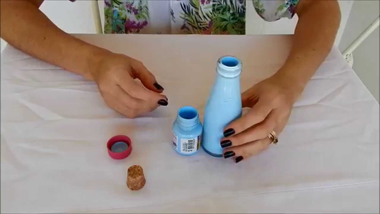 Como Pintar Garrafas de Vidro por Dentro