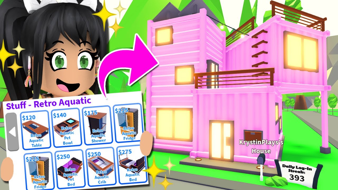 *NEW CONTAINER HOME & FURNITURE* ADOPT ME (roblox) AQUATIC UPDATE