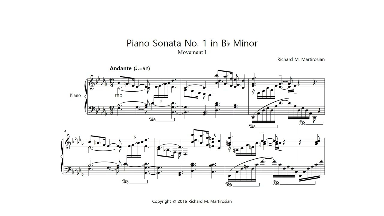 Piano Sonata No. 1 in B♭ Minor (Complete)