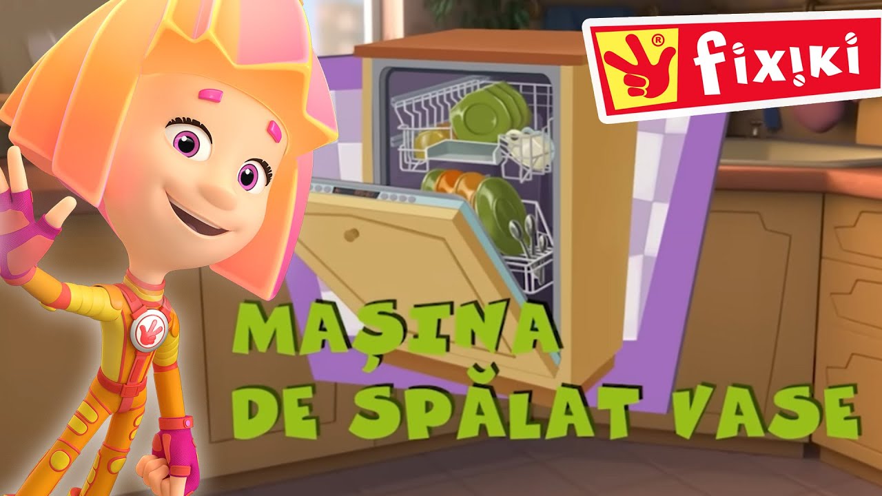 Mașina de spălat vase  - Desene animate educative pentru copii | Fixiki