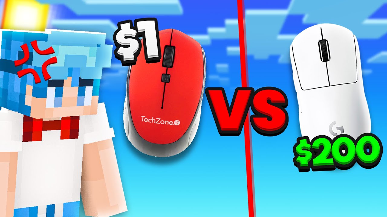 Mouse De $1 VS  Mouse De $200 En MINECRAFT