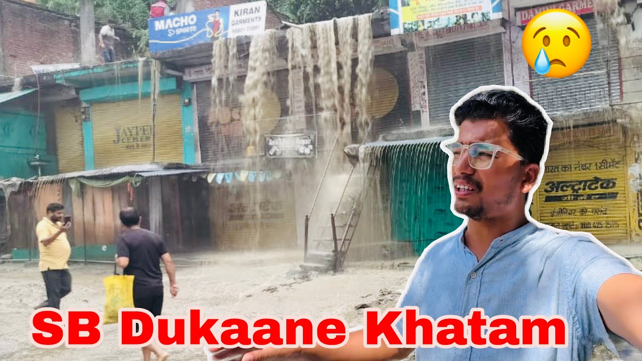 Landslide in Sainj Market Mid Night Destruction I Anil Khatri Vlogs #landslide #sainj #flood
