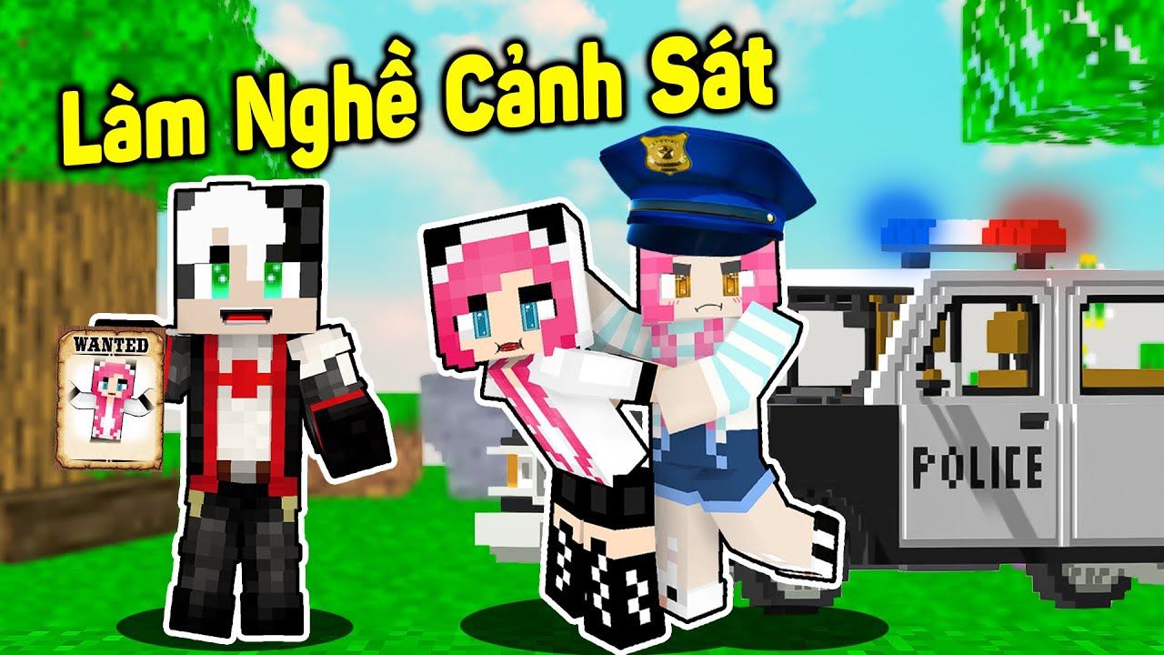 MỀU THỬ THÁCH 24GIỜ LÀM CẢNH SÁT BẮT TỘI PHẠM PANDA TRONG MINECRAFT*REDHOOD ĐI LÀM KIẾM TIỀN MUA NHÀ
