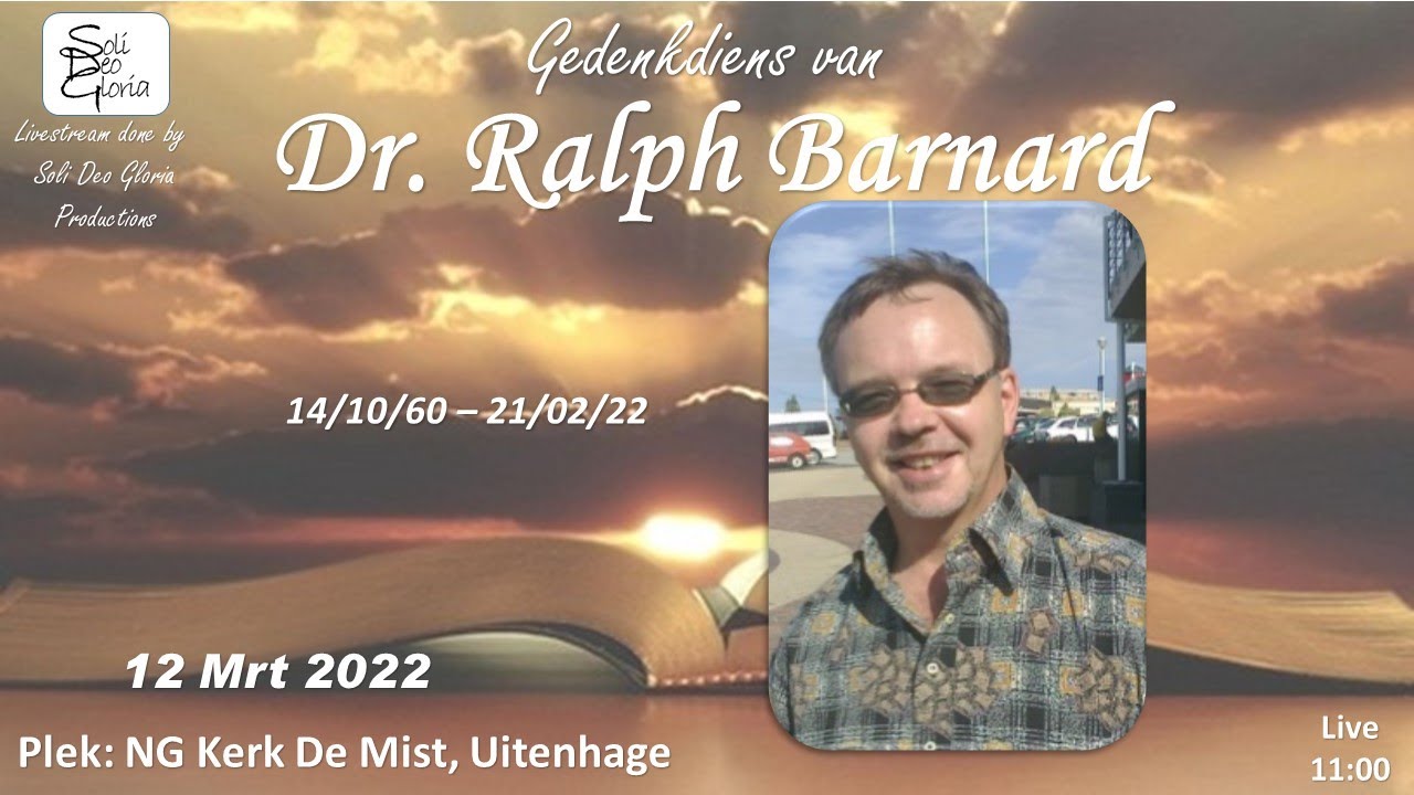 Gedenkdiens van Dr. Ralph Barnard