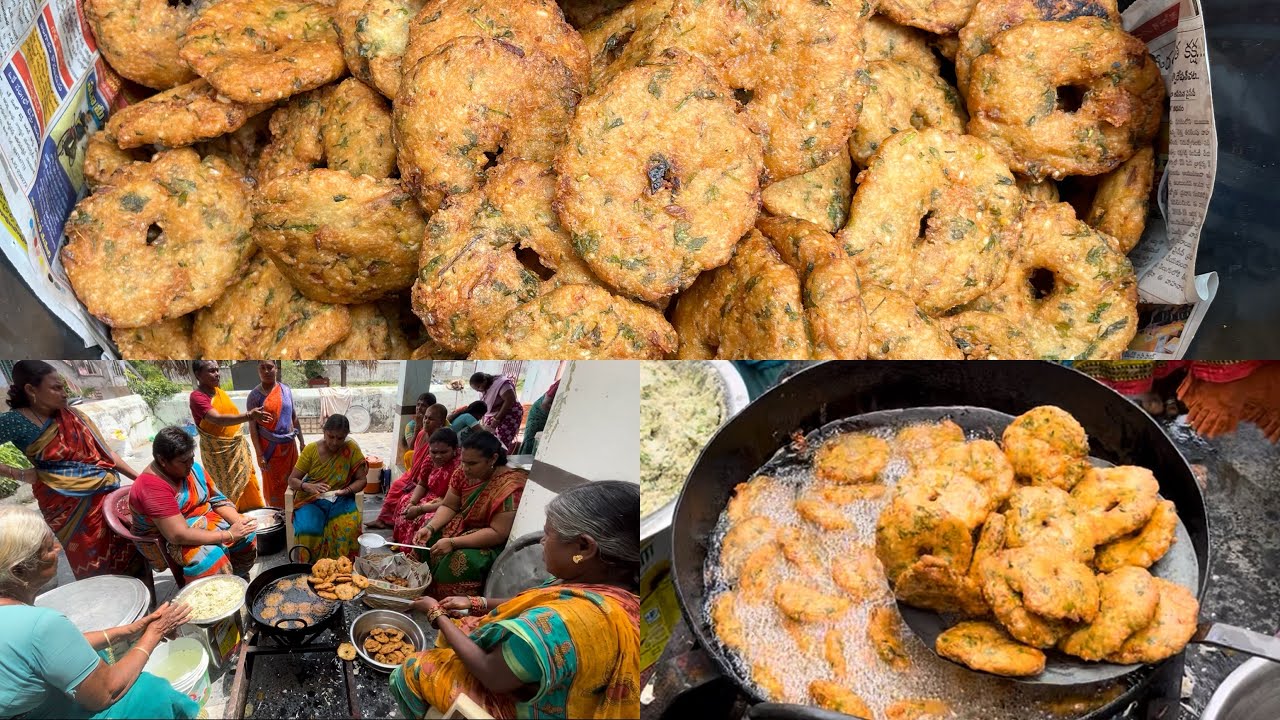 Gaarelu || గారెలు | మా బజారు లో వాళ్ళు అందరు కలిసి గారెలు వండితే..😋😍 | Village Life