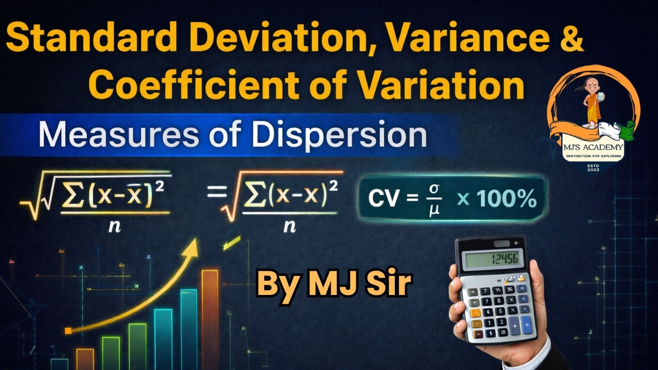 Standard Deviation, Variance & Coefficient of Variation | Measures of Dispersion | BMS CHSE