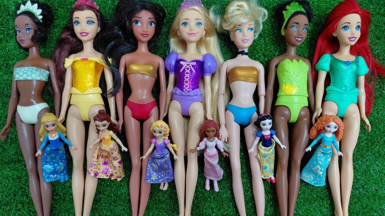 Disney Princess Doll Makeover ~ DIY Miniature Ideas for Barbie   Wig, Dress, Faceup, andMore! DIY
