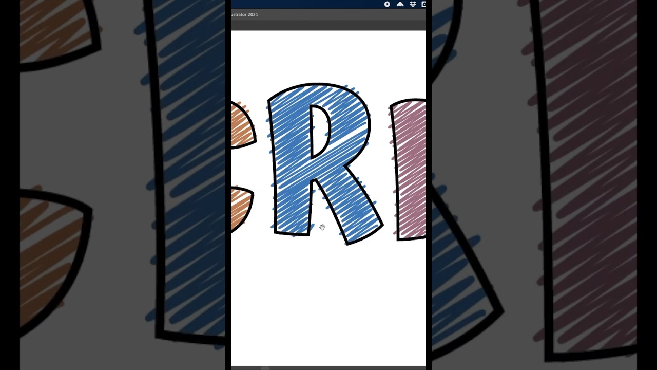 #IllustratorTips: #Scribble Text Effect #shorts