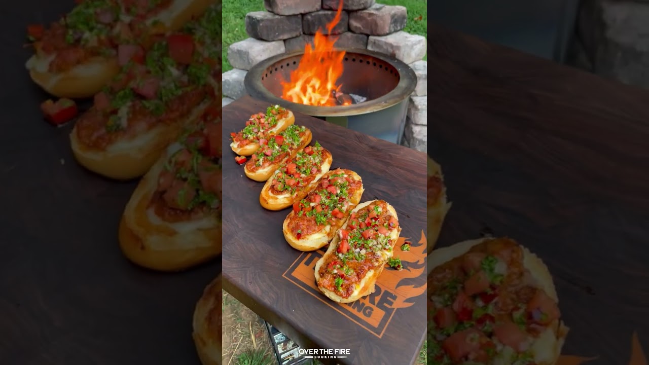 Cheese Stuffed Choripan Recipe | Over The Fire Cooking by Derek Wolf