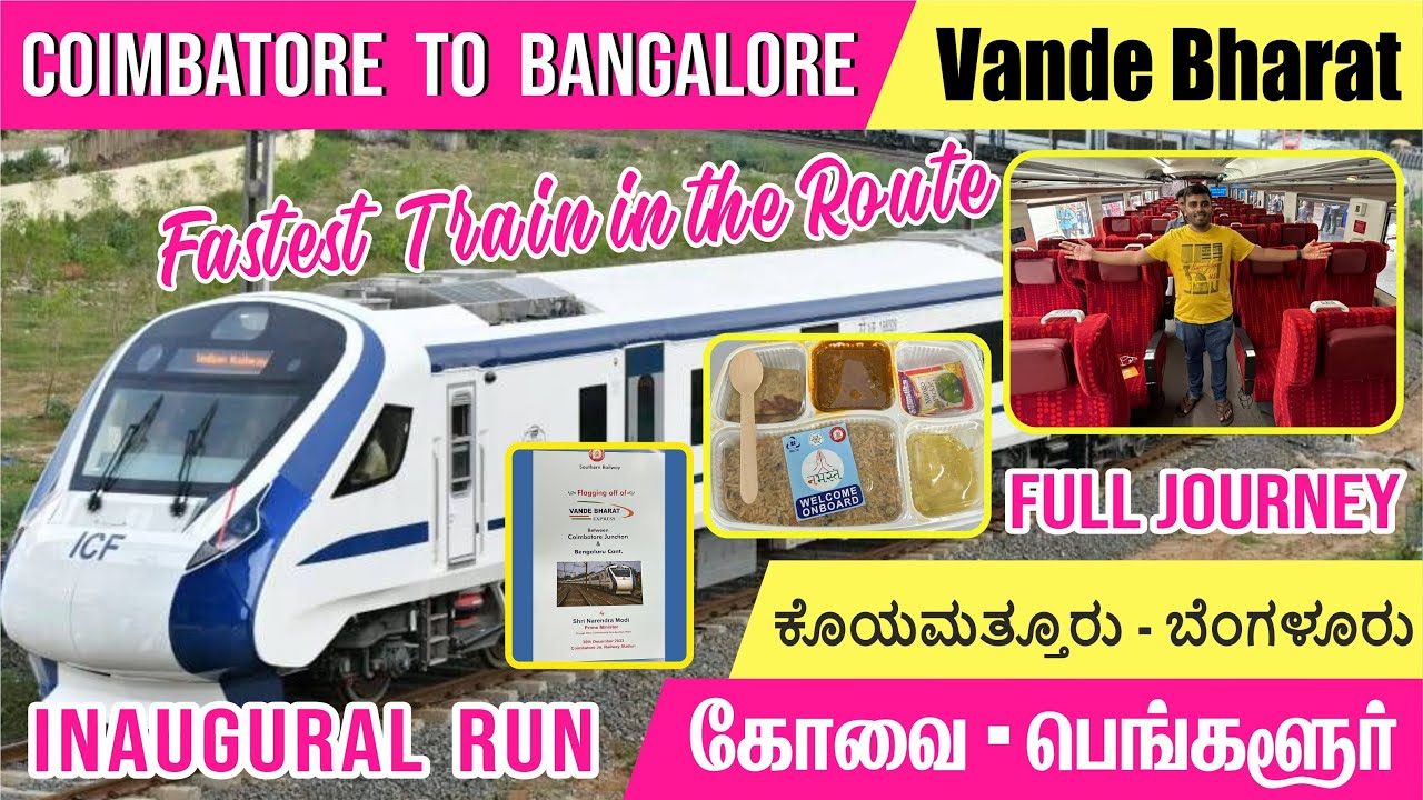 🚂🚂Coimbatore Bangalore Vande Bharath First Day Full Journey Experience | TRAVEL VLOG