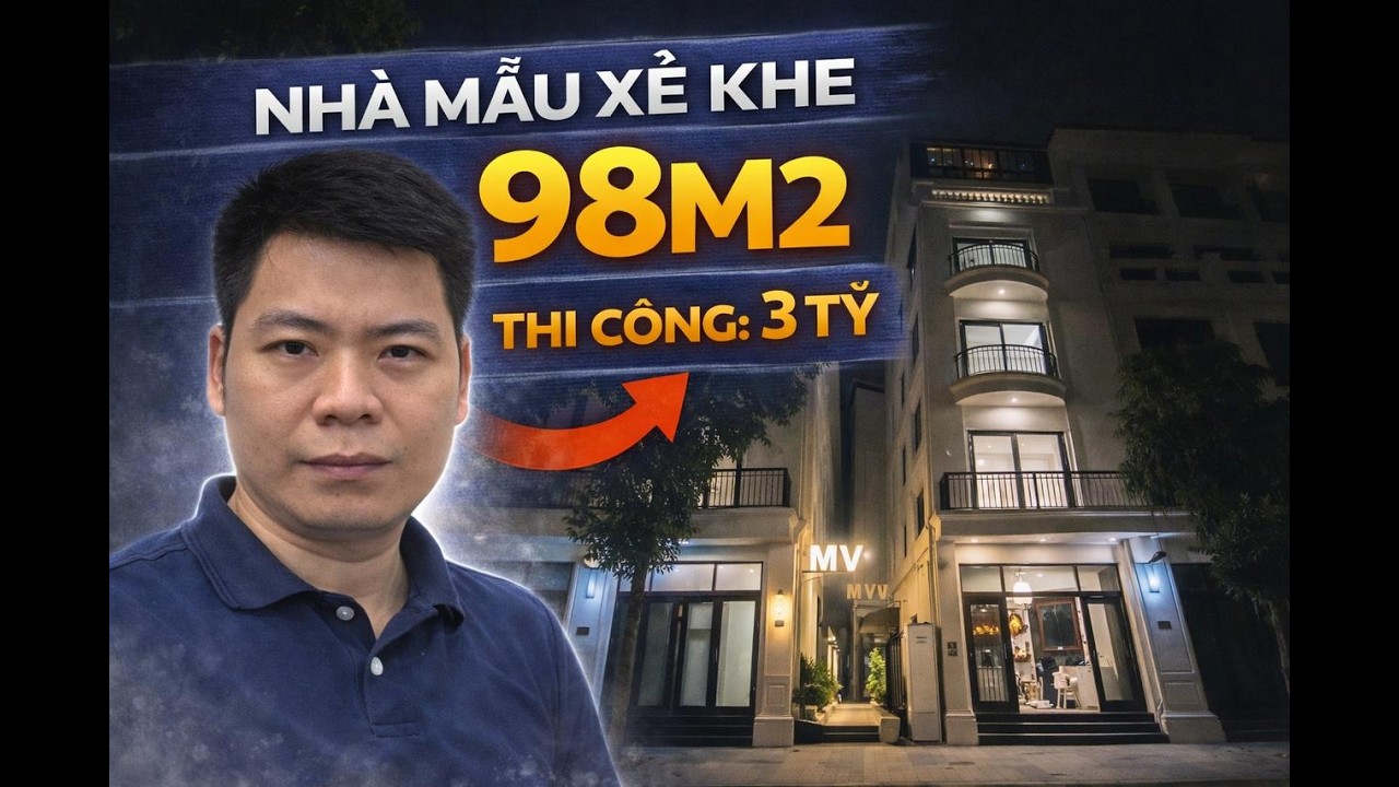 Nhà mẫu xẻ khe 98m2 | Vinhomes Oceanpark 2 | Sân vườn bên hông | Nội thất hiện đại