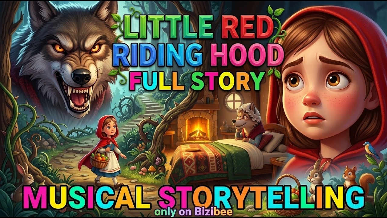 🌲  Little Red Riding Hood Full Musical Storytelling 🎶 | Complete Fairy Tale Adventure for Kids 👧🦊