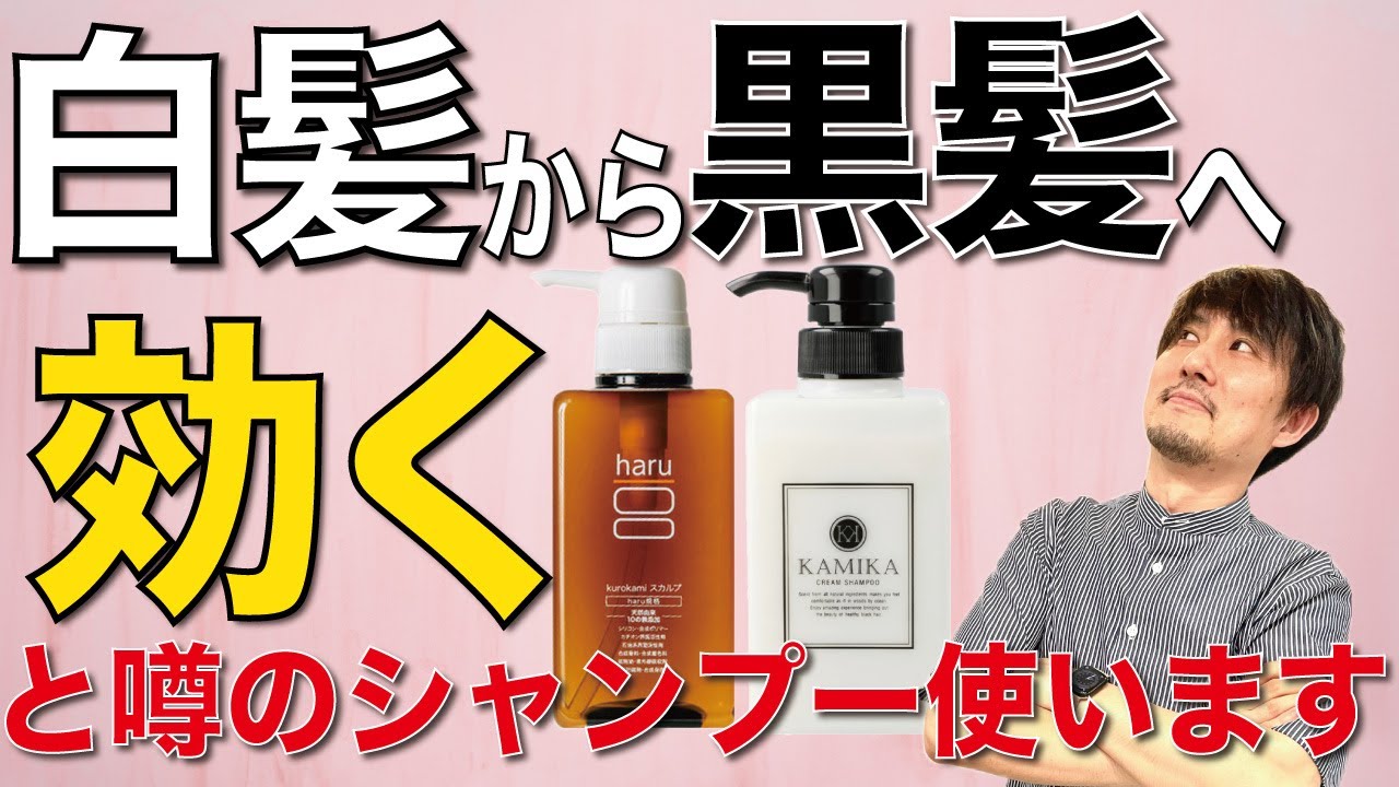 白髪に効くシャンプー!?噂の市販シャンプーをプロが使ってみました！