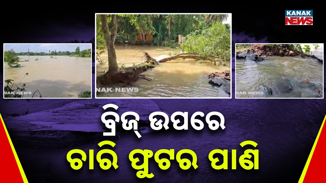 Bridge Submerged in Odisha Flood | 4 Feet Water, Villages Cut Off