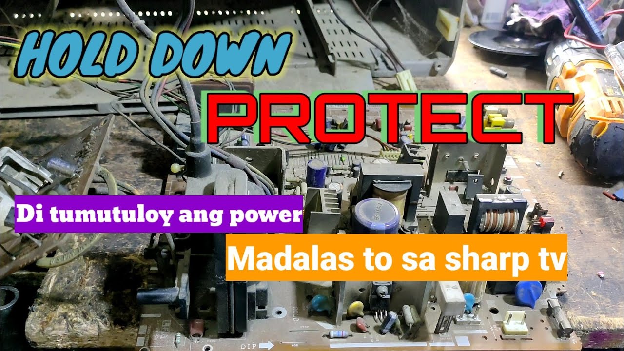 SHARP CRT TV || HOLD DOWN ,PROTECT PROBLEM