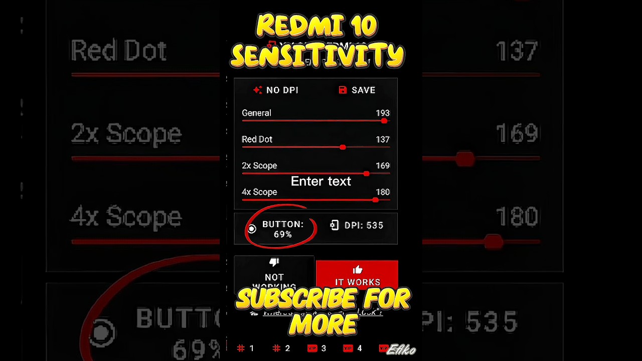 Redmi 10 Sensitivity ❤️#freefire #sensitivity #redmi10 #freefireshorts #shorts #shortsfeed #foryou