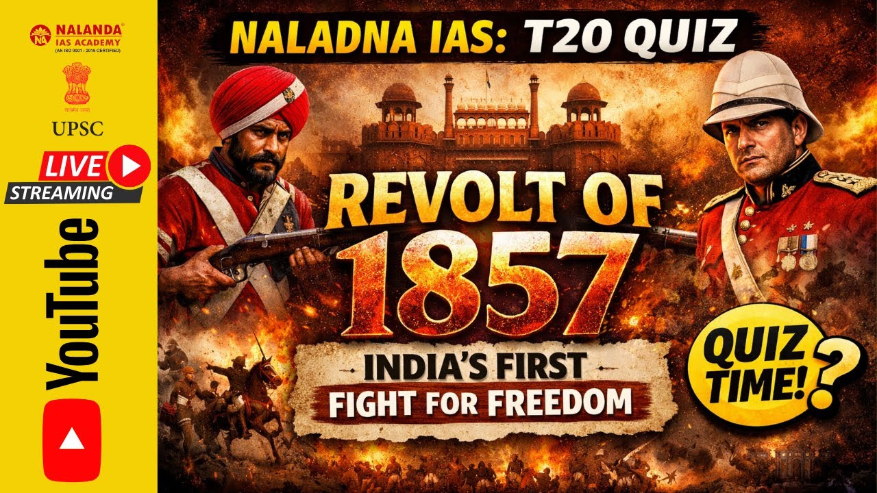 T20 Quiz History 🔥Revolt of 1857: India’s First Fight for Freedom