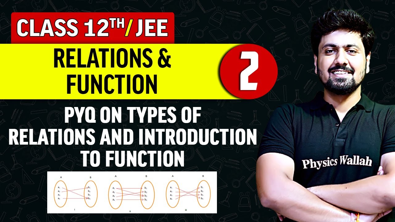 Relation and Function 02 : Types of Relations (PYQs) & Introduction to Function | Class 12th/JEE