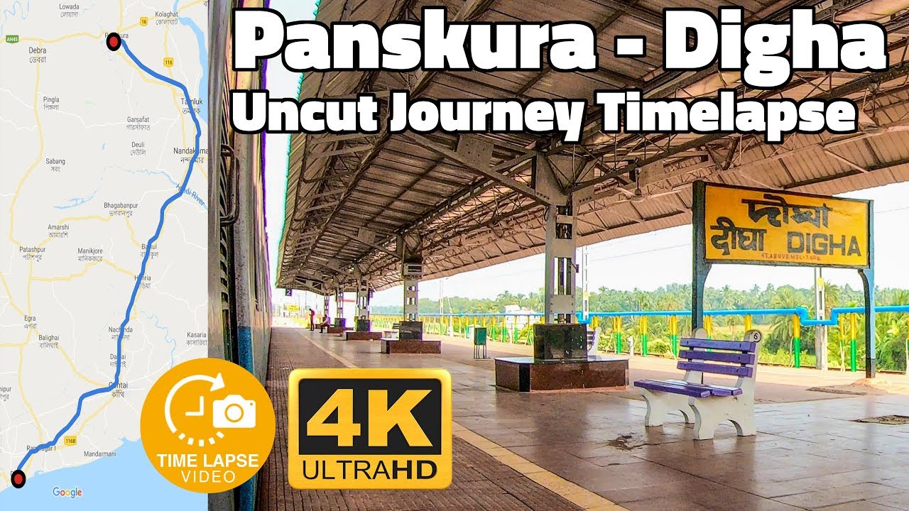 Kolkata Local Timelapse : Panskura to Digha Full Journey Hyperlapse | GoPro Hero 7 4K
