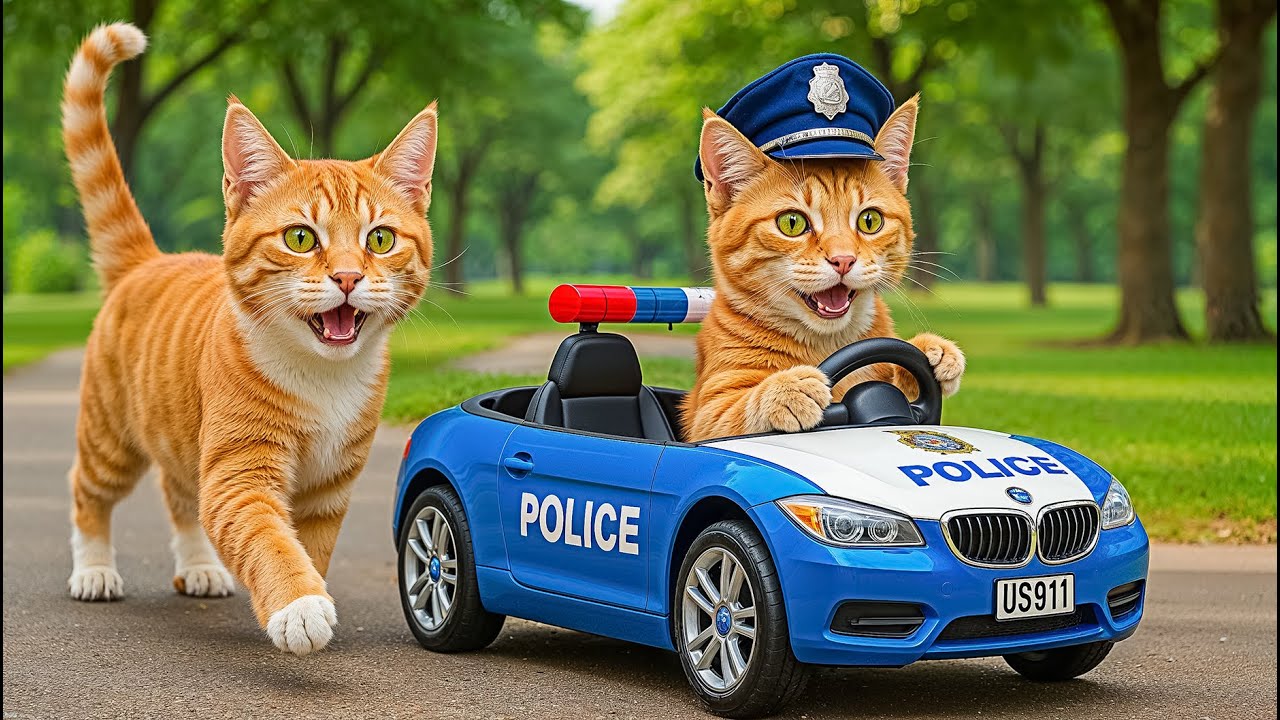 Mama Cat Turns Kitten&rsquo;s Dream into Reality &ndash; From Playful Kitten to Brave Police 👮🐱💙