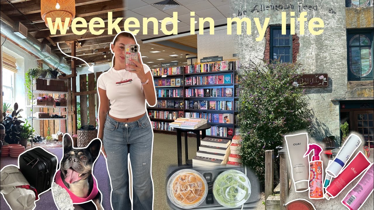spend a weekend with me 🍵🧘🏻‍♀️ (workout classes, matcha recipe, hair routine, + lots of yapping)
