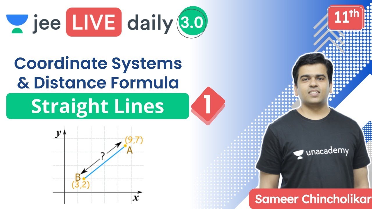 JEE 2022: Straight Lines L1 | Distance Formula | Coordinate Systems | Unacademy JEE | Sameer